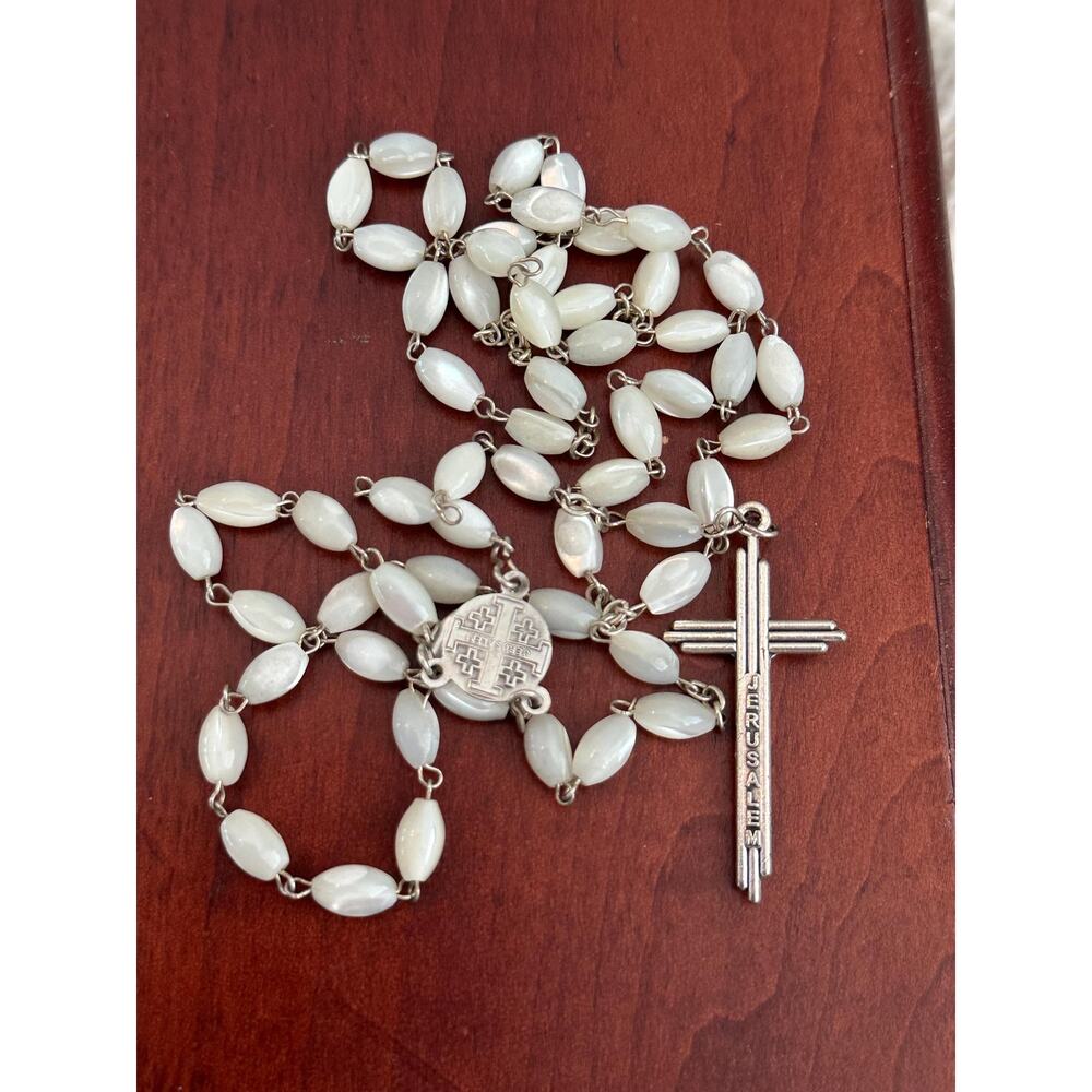 Jerusalem Rosary handmade in Bethlehem from mother-of-pearl beads